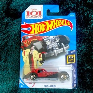 🤑3/$15🤑 Hot 🥵 Wheels 101 Dalmatians Cruella De Vil
